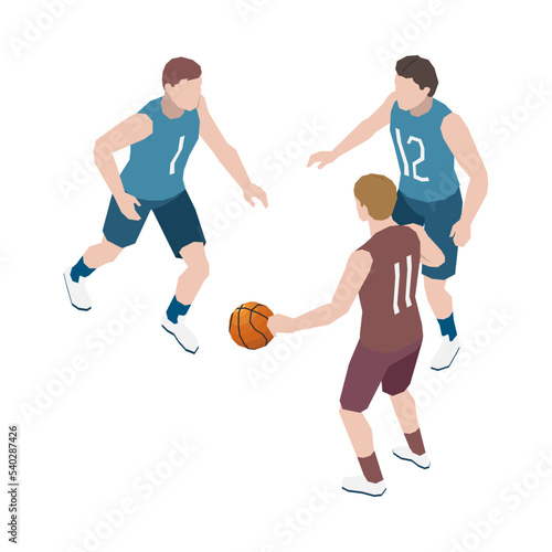 Isometric Basketball Team © Macrovector