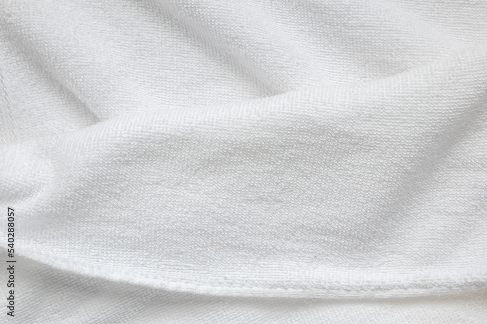 Obraz premium white cotton fabric towel texture abstract background