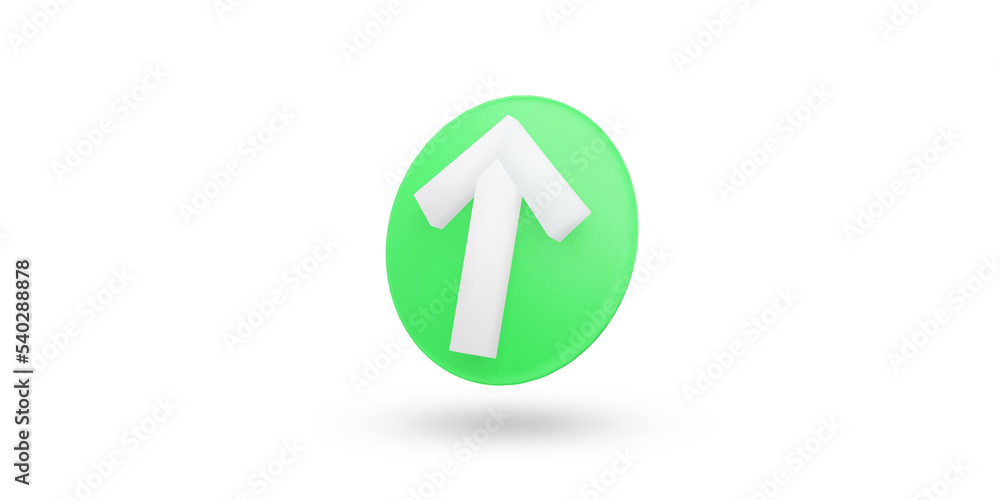 3d render UI upload to cloud sign. Up arrow in green circle button isolated on white background. Export, Send data concept for file sharing via mobile app and website. Go straight, Above, direction. 3d render UI upload to cloud sign. Up arrow in green circle button isolated on white background. Export, Send data concept for file sharing via mobile app and website. Go straight, Above, direction.