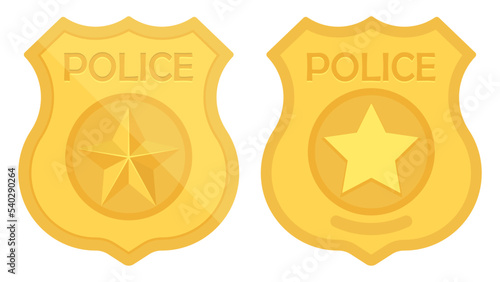 Police badge. Vector illustration. Eps
