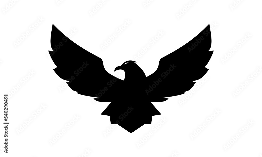 Fototapeta premium black eagle bird logo vector.