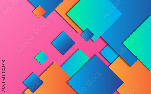 Abstract flat geometric with pink shape background