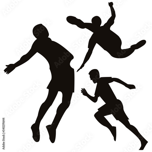 Running Football Sport People player silhouette 
