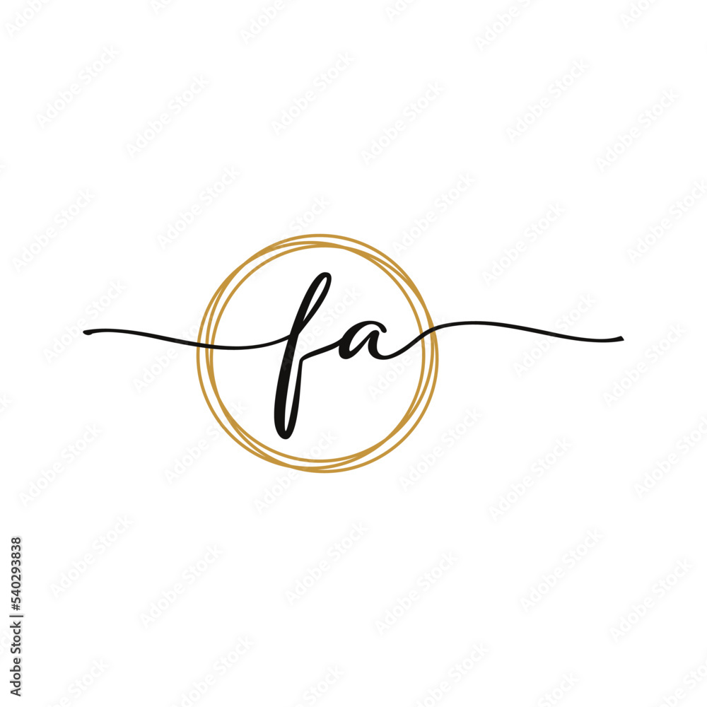 Obraz premium Letter F A Initial Beauty Logo