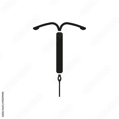 Intrauterine device icon. IUD. Contraceptive spiral. Vector. Flat design.
