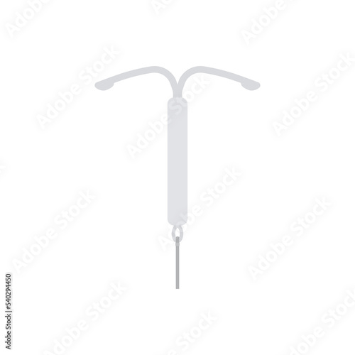 Hormonal intrauterine device. IUS. Vector illustration. 