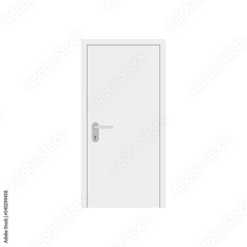White door icon. Vector illustration. Isolated.	