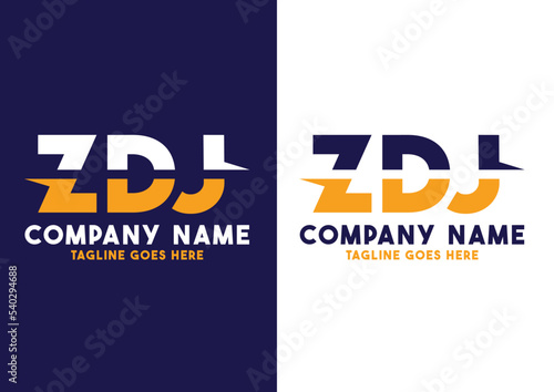 Letter ZDJ logo design vector template, ZDJ logo photo