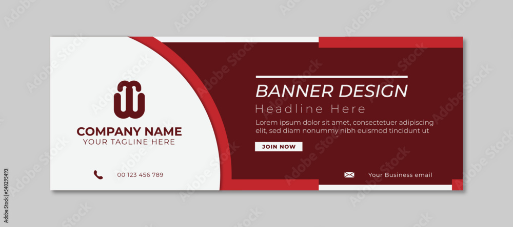 Red vektor abstrak desain banner web Template design