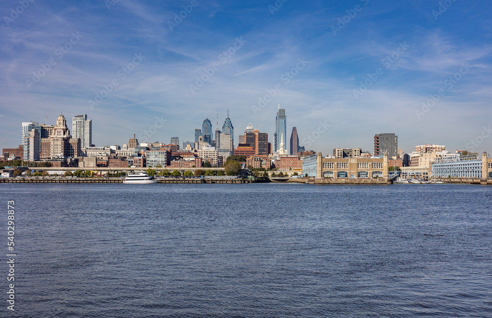 Philadelphia's skyline across the water