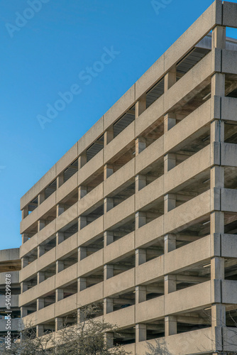 Parking garage building exterior at San Antonio, Texas