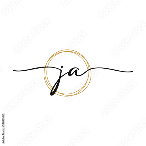 Letter J A Initial Beauty Logo Template