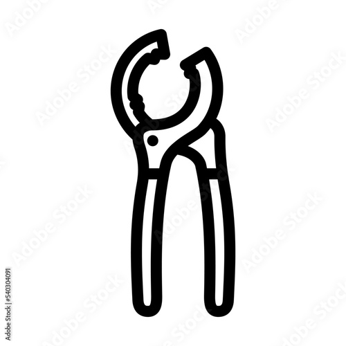 oil filter pliers line icon vector. oil filter pliers sign. isolated contour symbol black illustration