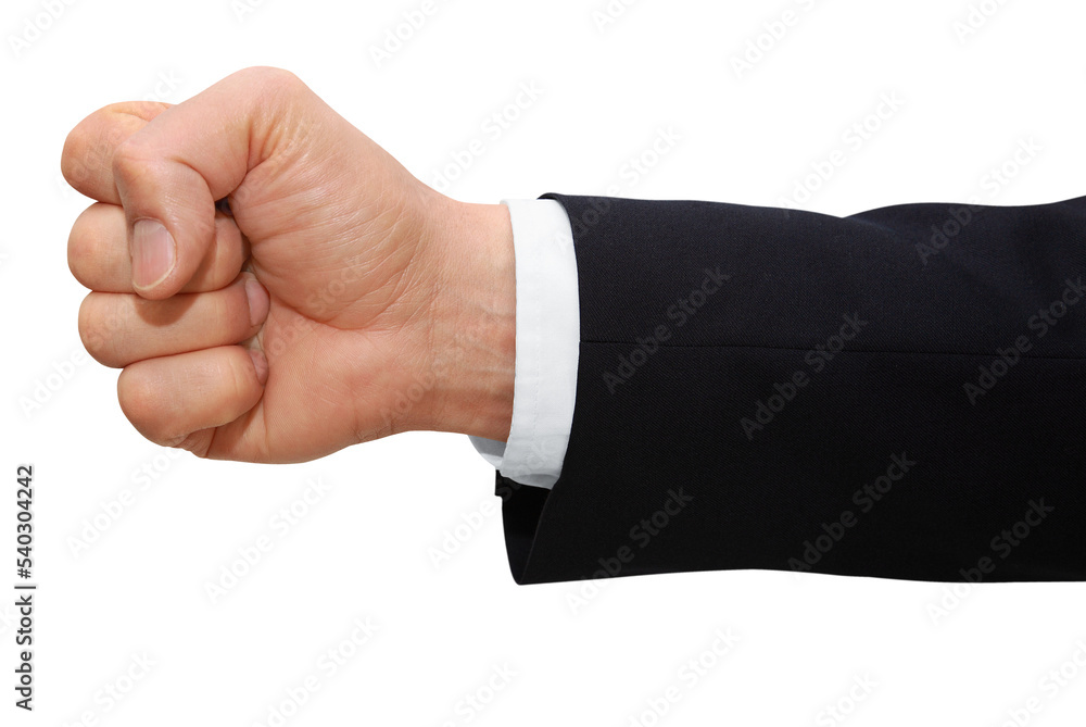 Gesture series: manager with clenched fist. Gesture series: manager with clenched fist.