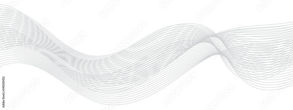 Abstract wavy gray blend liens stream element for design on white background. Vector illustration, Wavy stylized lines created using blend tool. Abstract wavy gray blend liens stream element for design on white background. Vector illustration, Wavy stylized lines created using blend tool.
