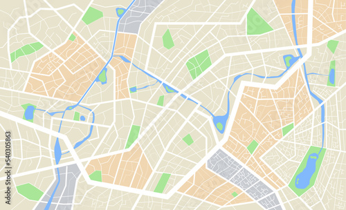 City street map. GPS navigator. Road plan. France location. Urban navigation pattern. Beautiful modern place. Town districts and highways. Roadmap design. Vector topography background