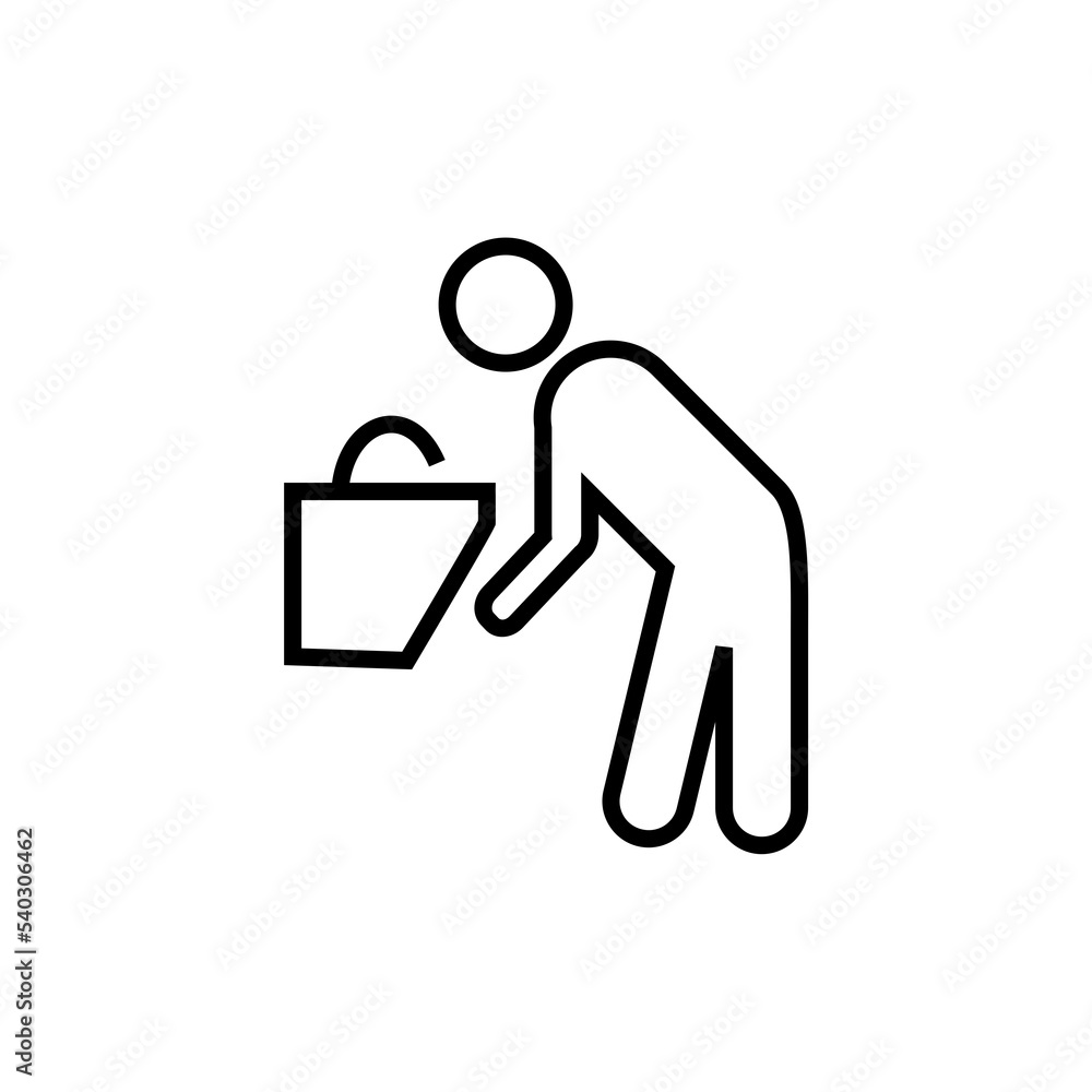 Drinking fountain symbol line icon Drinking fountain symbol line icon