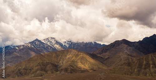 Panoramic view of mountain range of Ladakh.