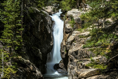 фотографія Long exposure of chasm falls in Rocky Mountain National Park in Estes, Colorado