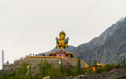 Beautiful Buddha statue at Diskit Monastery