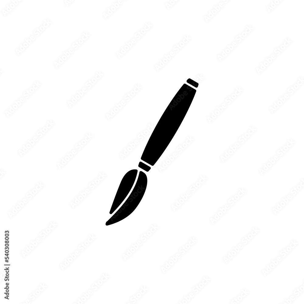 Paint brush icon template black color editable Paint brush icon template black color editable