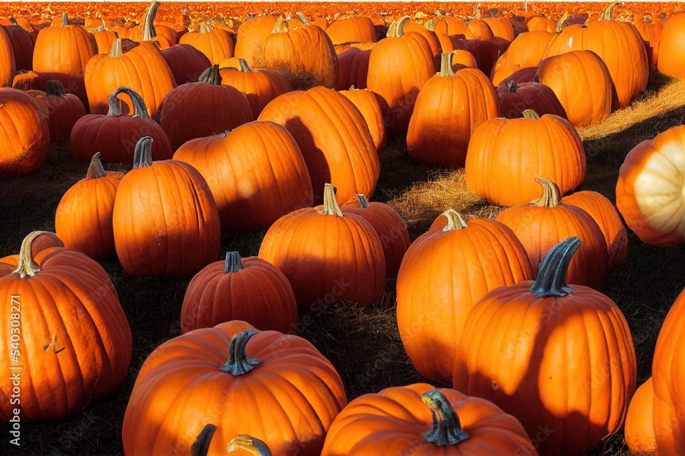 Pumpkin Field Landscape Background Image