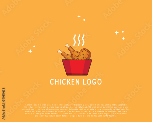 Fried chicken brand logo design
