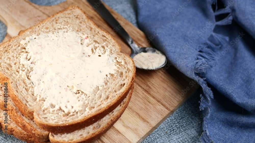 low fact cheese cream spread on a bread low fact cheese cream spread on a bread
