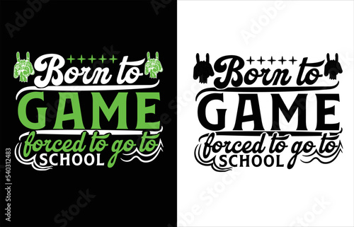TYPOGRAPHY GAMING T-SHIRT DESIGN.