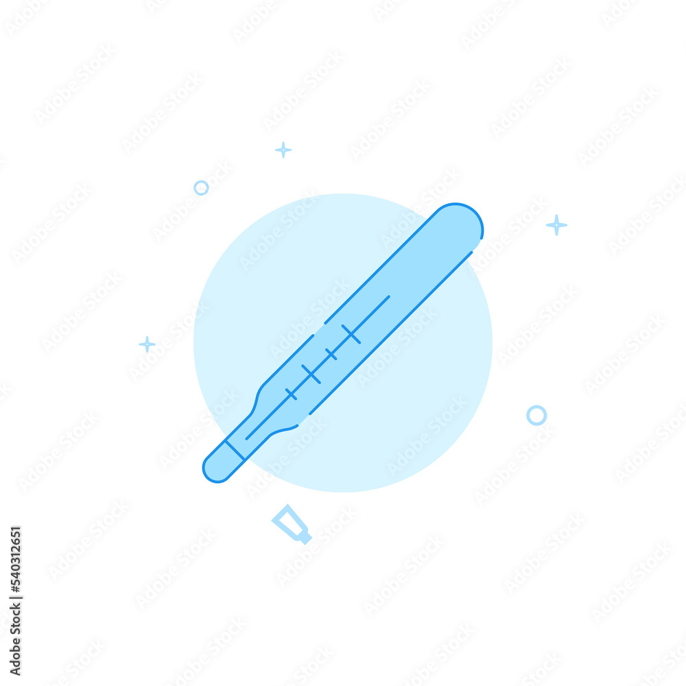 Axillary thermometer vector icon. Flat illustration. Filled line style. Blue monochrome design. Editable stroke. Adjust line weight. Axillary thermometer vector icon. Flat illustration. Filled line style. Blue monochrome design. Editable stroke. Adjust line weight.