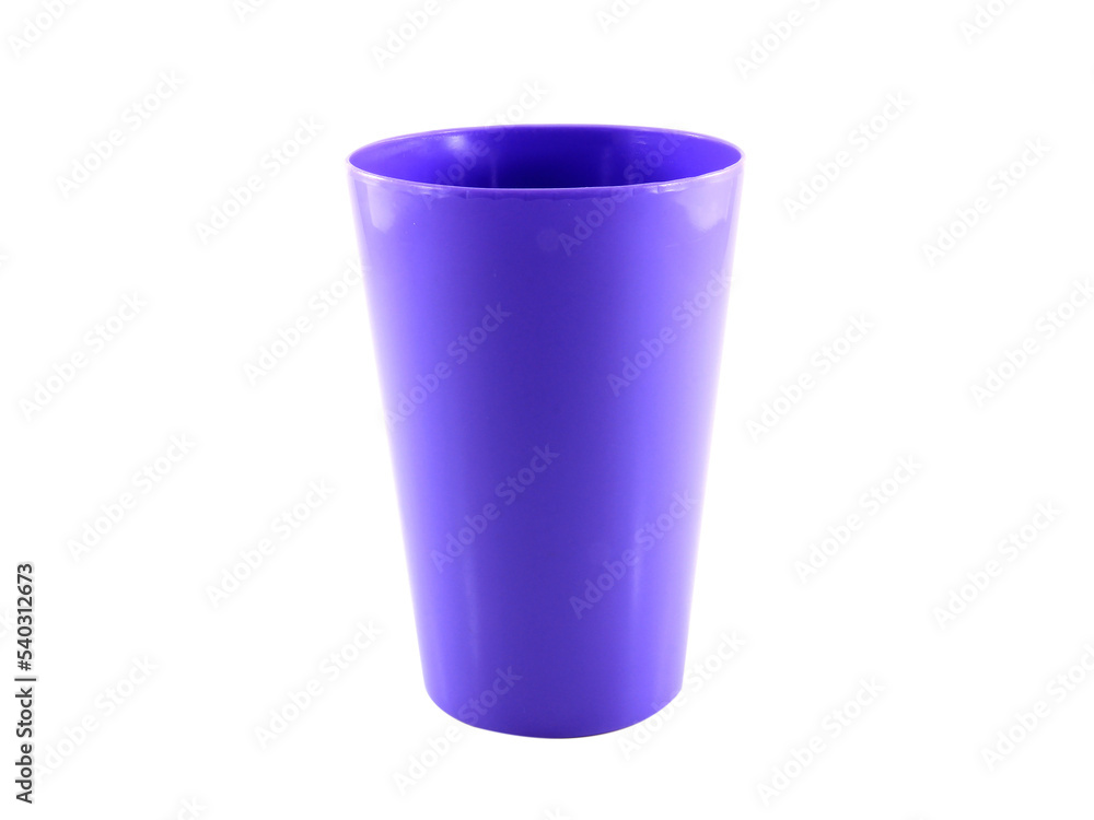 purple plastic cup isolated on white background. purple plastic cup isolated on white background.
