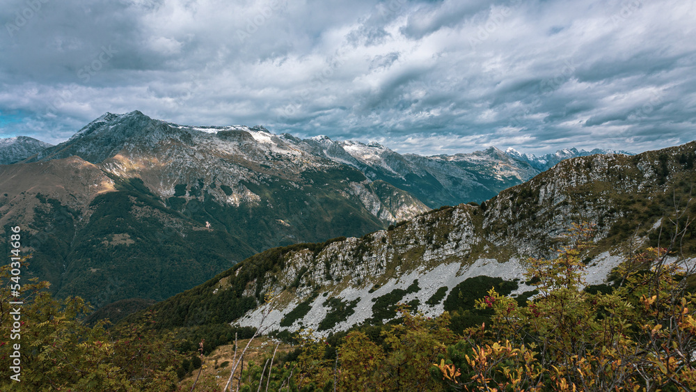 With september the autumn is coming in the Julian Alps