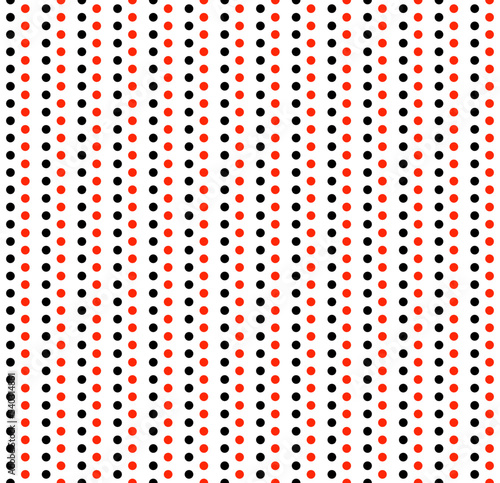 Seamless pattern made of red and black dots