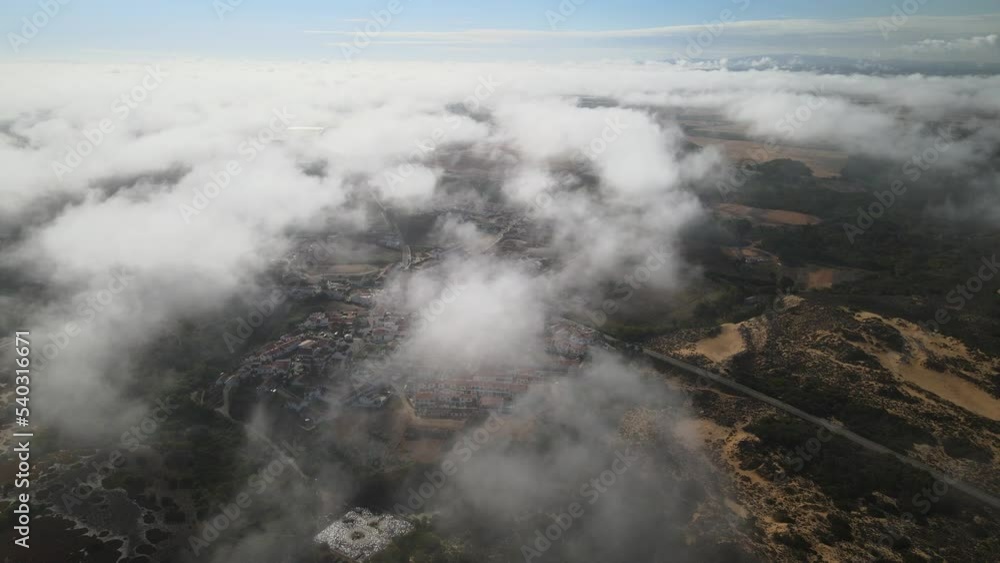 The aerial view of the Portuguese coast The aerial view of the Portuguese coast
