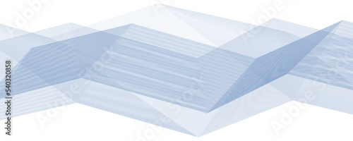 Bluish broken complex polyline by thin lines