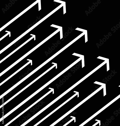 black and white arrows