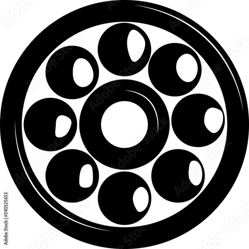 Vector image (icon, silhouette) of a ball bearing