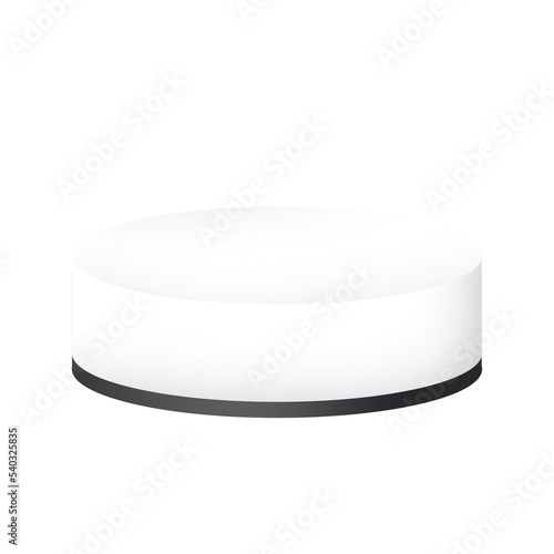 white podium 3D black