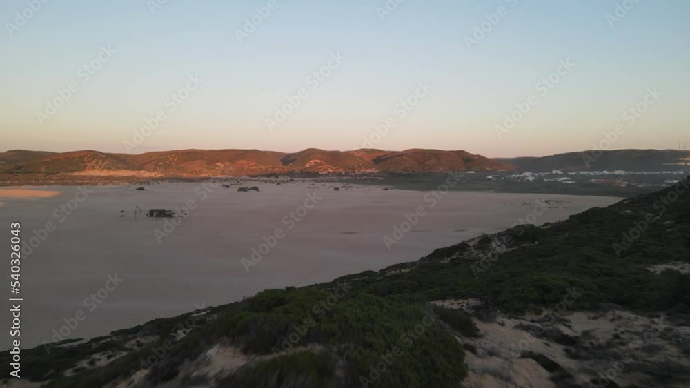 The aerial view of the Portuguese coast The aerial view of the Portuguese coast