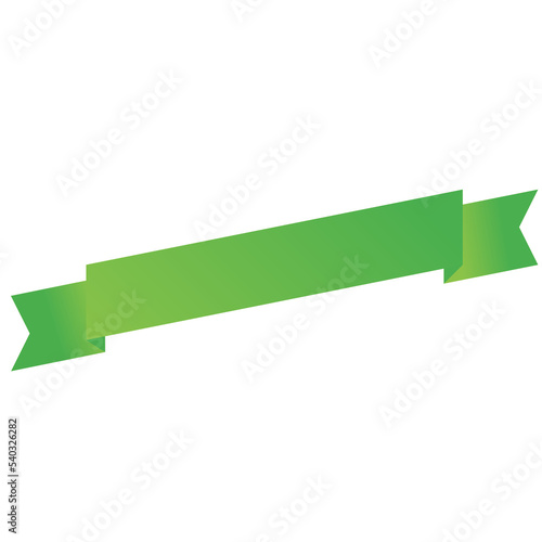 Single green ribbon
