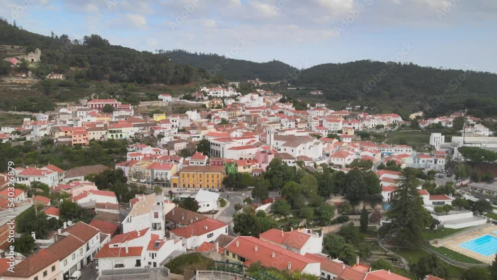 The aerial view of the Portuguese village in the Algarve The aerial view of the Portuguese village in the Algarve