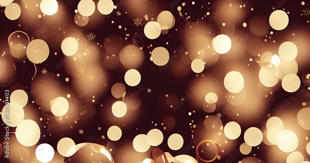 Bokeh blur abstract festive background, blurred bright festive glowing backdrop.