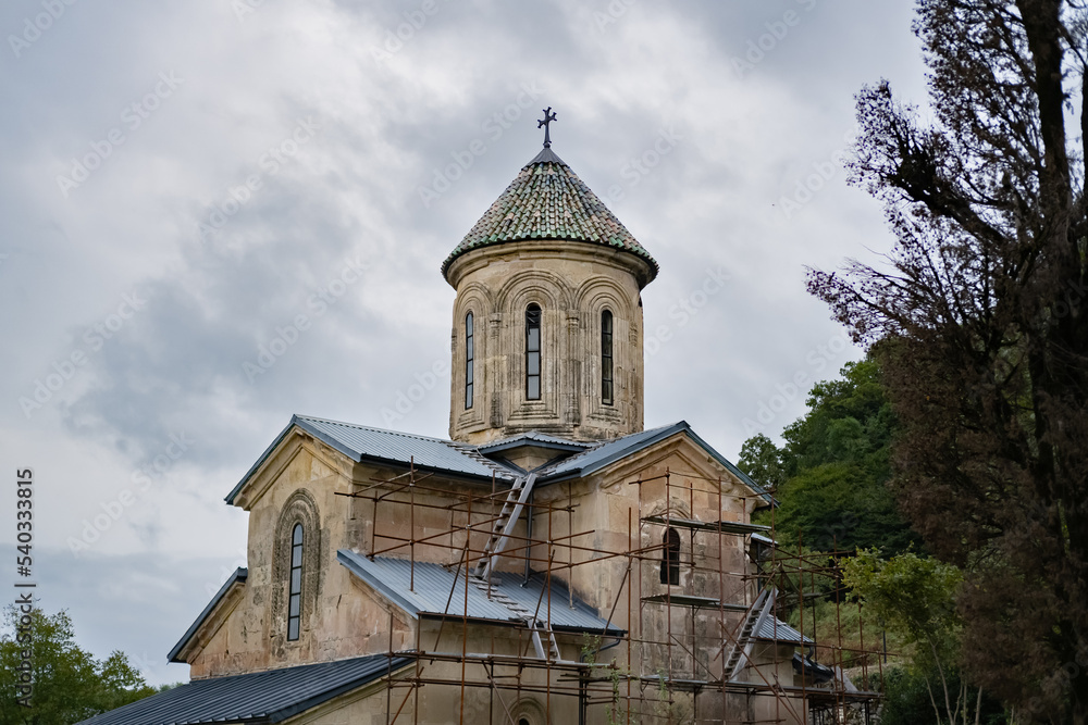 Bagrati cathedral under renovation ,an 11th-century Bagrati cathedral located in the city of Kutaisi in the Imereti region of Georgia.  