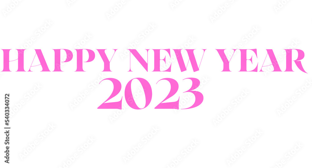 HAPPY NEW YEAR PINK NEON WITH TRANSPARENT