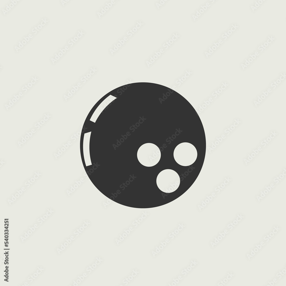 Fototapeta premium Bowling ball icon