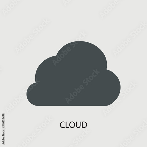 Cloud vector icon illustration sign