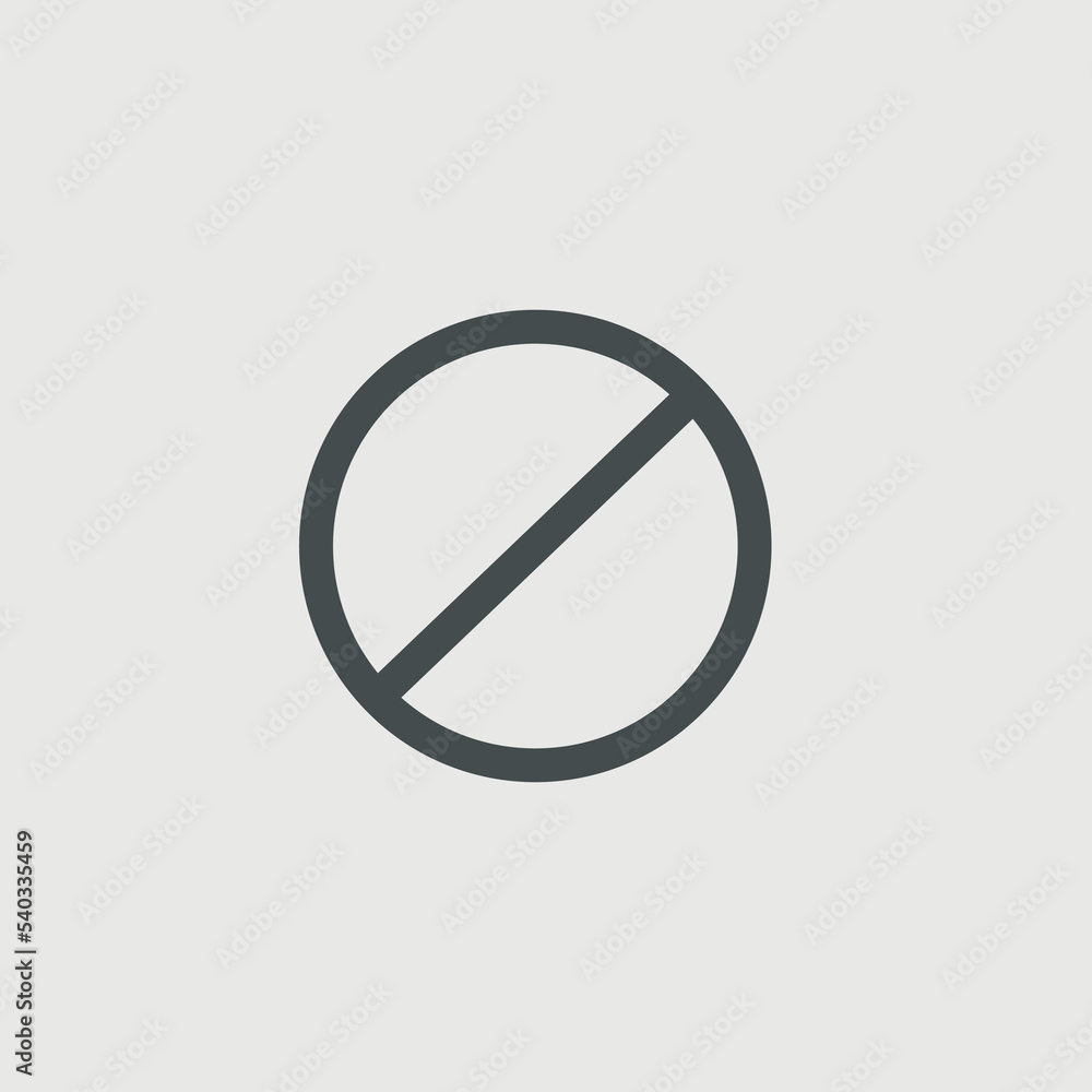 Not allowed sign vector icon illustration sign Not allowed sign vector icon illustration sign
