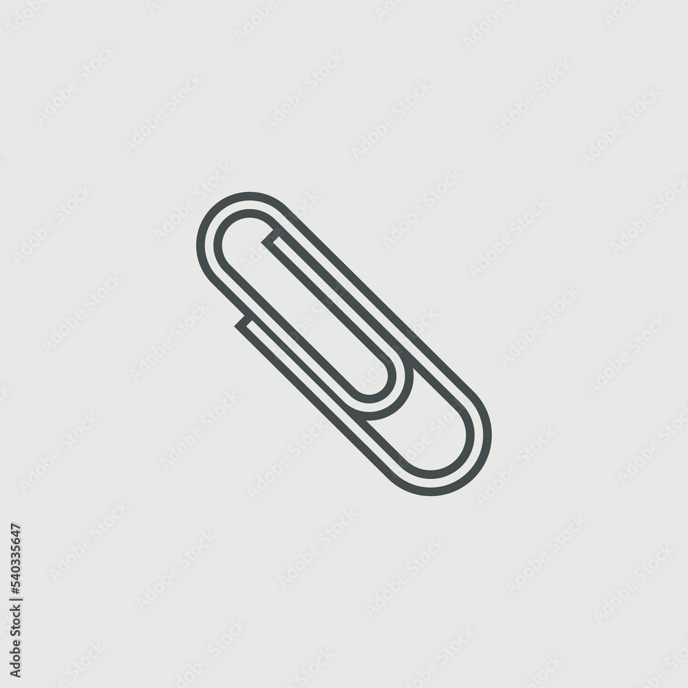 Paper clip vector icon illustration sign Paper clip vector icon illustration sign