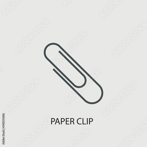 Paper clip vector icon illustration sign
