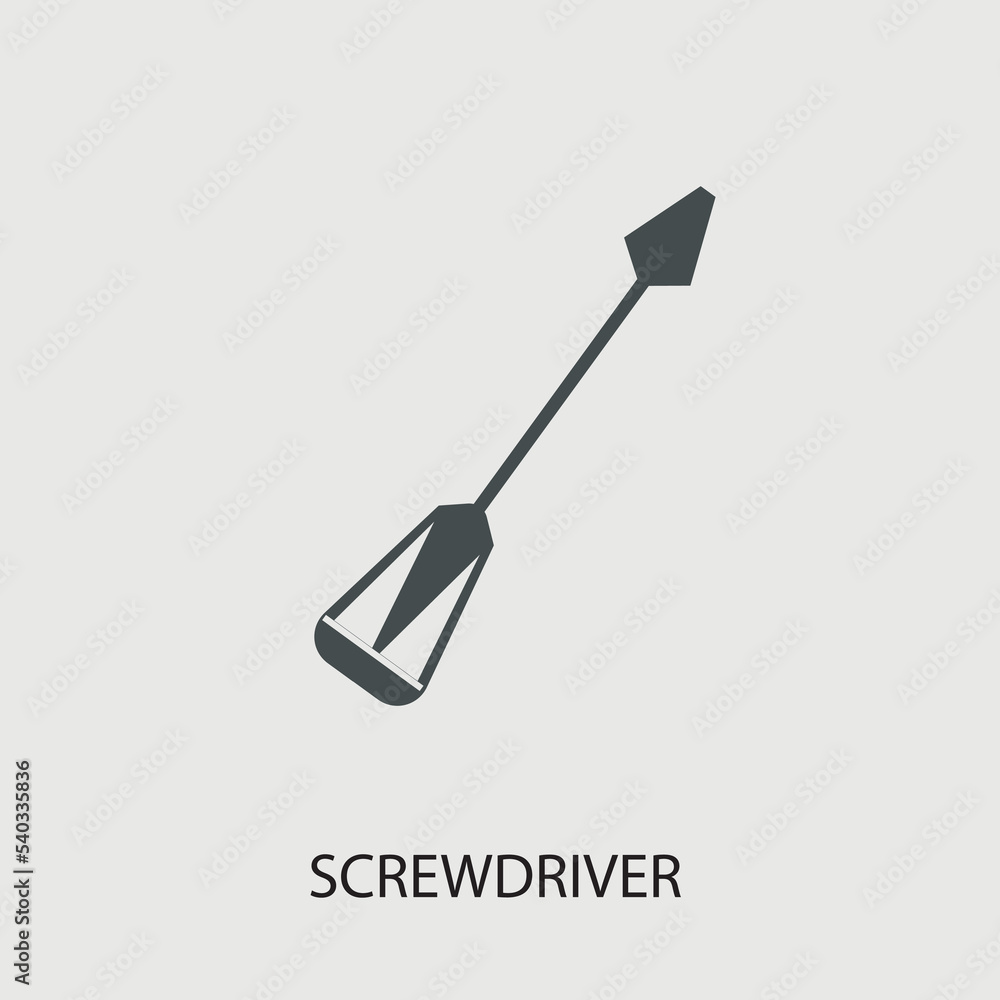 Screwdriver vector icon illustration sign Screwdriver vector icon illustration sign